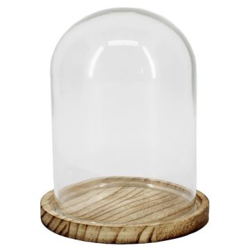 Glass dome DANILLA with marbled wooden base, clear, 5.7"/14.5cm, Ø4.5"/11.5cm Glass dome DANILLA with marbled wooden base, clear, 5.7"/14.5cm, Ø4.5"/11.5cm