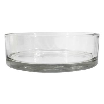 VERA OCEAN glass decorative bowl, clear, 8cm, Ø25cm