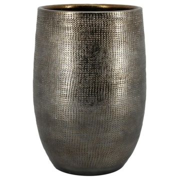 ILSE ceramic plant vase with marbled finish, gold, 30cm, Ø23cm