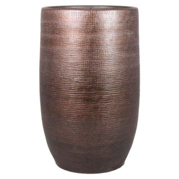 AGAPE decorative vase, ceramic, with grain effect, copper, 40cm, Ø26cm