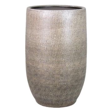 AGAPE decorative vase, ceramic, with a grainy finish, white-brown, 50cm, Ø32cm