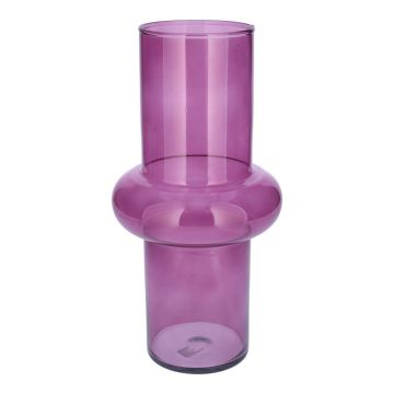 ELSABEA flower vase, glass, recycled, clear violet, 31cm, Ø15cm