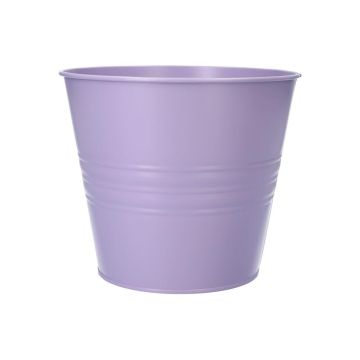 MICOLATO round plant pot with grooves, zinc, lilac, 16 cm, Ø18.5 cm MICOLATO round plant pot with grooves, zinc, lilac, 16 cm, Ø18.5 cm