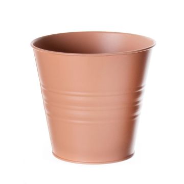 MICOLATO round plant pot with grooves, zinc, terracotta, 12 cm, Ø13.5 cm MICOLATO round plant pot with grooves, zinc, terracotta, 12 cm, Ø13.5 cm