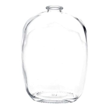 PAISANTO flat-bottomed glass bottle, clear, 7.5 x 3.5 x 11 cm