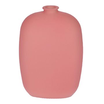 PAISANTO flat-bottomed glass bottle, antique pink matt, 10 x 4.5 x 14.5 cm