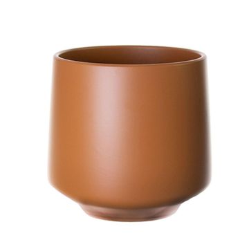 ZIOKA ceramic flower pot, matt caramel, 20.8 cm, Ø23.5 cm