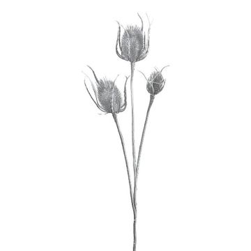 Decorative branch Eryngium TREVON, metallic silver, 31"/80cm Decorative branch Eryngium TREVON, metallic silver, 31"/80cm