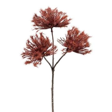 Artificial branch globe thistle TRELON, burgundy red, 14"/35cm Artificial branch globe thistle TRELON, burgundy red, 14"/35cm