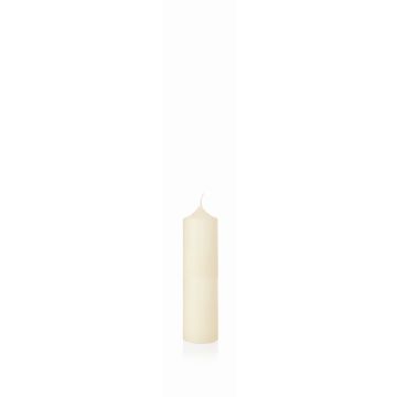 FRANZISKA fireplace candle, ivory, 25cm, Ø7cm, 96h – Made in Germany