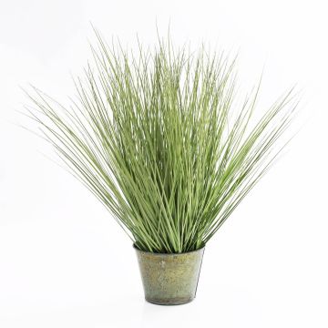 Plastic foxtail grass NORMEN, in metal pot, green, 26"/65cm