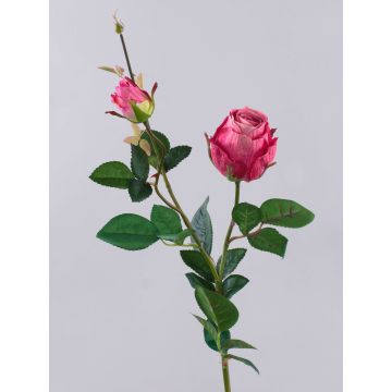 Artificial rose CARUSA, pink, 31"/80cm, Ø3.1"/8cm