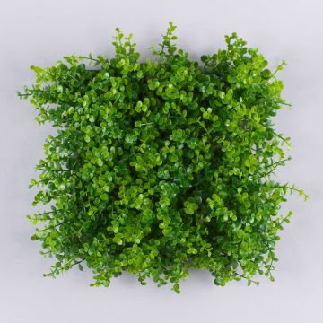 Plastic eucalyptus hedge / mat SERAFINO, green, 14"x14"/35x35cm