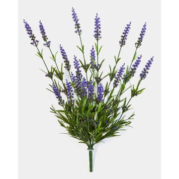 Artificial lavender bush MARINA on spike, purple, 20"/50cm, Ø0.8"/2cm