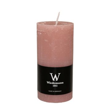 Block candle AURORA, rosewood, 4.7"/12cm, Ø2.3"/5,8cm, 42h - Made in Germany