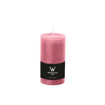 Block candle AURORA, antique pink, 5.1"/13cm, Ø2.7"/6,8cm, 54h - Made in Germany