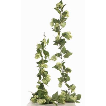 Fake Garland of hops KRATEOS, with flowers, green, 7ft/200cm