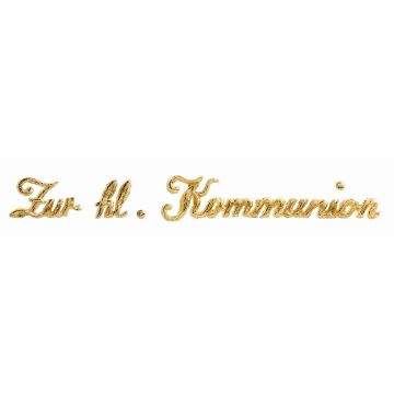 Wax lettering ‘For Holy Communion’ BERIA, gold, 1 x 8.3 cm