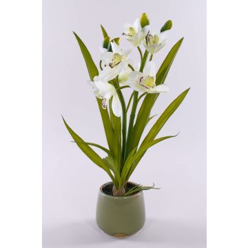 Artificial cymbidium orchid NALA in ceramic pot, cream, 20"/50cm Artificial cymbidium orchid NALA in ceramic pot, cream, 20"/50cm