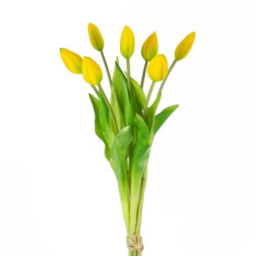 Artificial tulip bouquet LONA, yellow-green, 18"/45cm, Ø8"/20cm