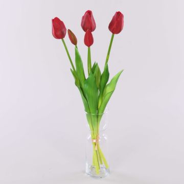 Artificial bouquet of tulips LONA, red, 18"/45cm, Ø6"/15cm Artificial bouquet of tulips LONA, red, 18"/45cm, Ø6"/15cm