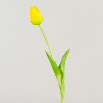 Artificial tulip LONA, yellow, 18"/45cm, Ø1.6"/4cm