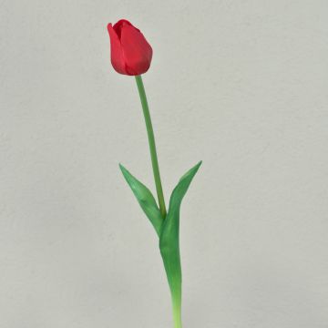 Artificial tulip LONA, red, 18"/45cm, Ø1.6"/4cm