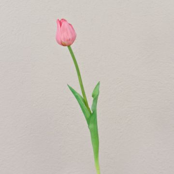 Artificial tulip LONA, light pink, 18"/45cm, Ø1.6"/4cm
