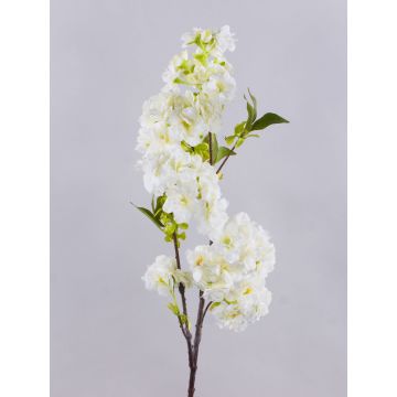 Artificial cherry blossom spray MATSUDA, cream-white, 31"/80cm