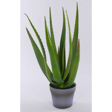 Plastic aloe NAMIKA, in decorative pot, green, 20"/50cm, Ø10"/25cm