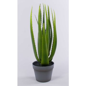 Plastic aloe NAMIKA, in decorative pot, green, 24"/60cm, Ø12"/30cm
