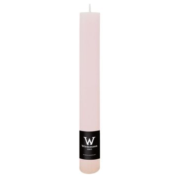 AURORA taper candle, light pink, 20cm, Ø3.5cm, 23h – Made in Germany