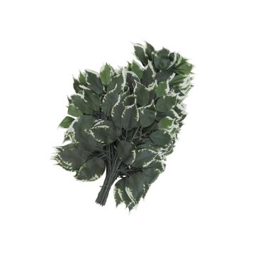 Plastic Ficus foliage spray SAKURA, green-white, 24"/60cm Plastic Ficus foliage spray SAKURA, green-white, 24"/60cm