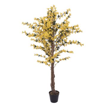 Plastic Forsythia MISAKI, real stems, with blooms, yellow, 5ft/150cm Plastic Forsythia MISAKI, real stems, with blooms, yellow, 5ft/150cm