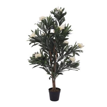 Artificial Oleander MINOU, real stems, flowers, white, 4ft/120cm