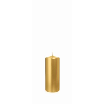 ROSELLA Christmas candle, gold, 15 cm, Ø6 cm, 54 hours – Made in Germany