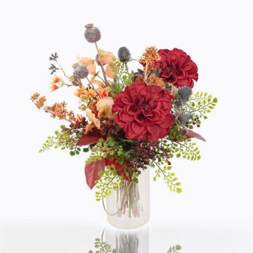 Artificial Autumn Bouquet HELENA, Dahlia, red, 16"/40cm, Ø14"/35cm Artificial Autumn Bouquet HELENA, Dahlia, red, 16"/40cm, Ø14"/35cm
