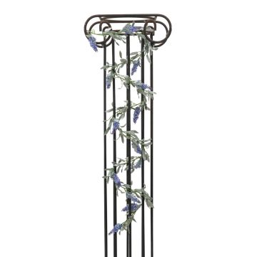 Plastic lavender garland SPENCER, blue, 6ft/180cm, Ø0.8"2cm