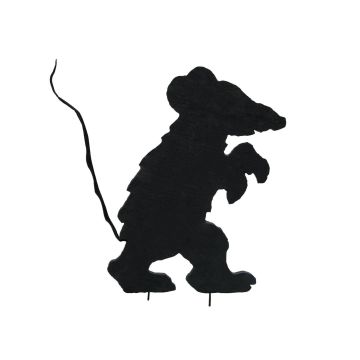 Halloween decoration silhouette mouse SPOOKY MOUSE, black, 56 cm