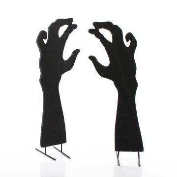 Halloween decoration silhouette hands SPOOKY HANDS, black, 40cm