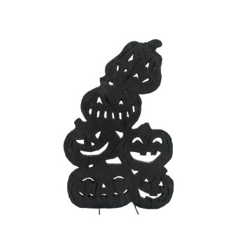Halloween decoration: silhouette pumpkins – SPOOKY PUMPKINS, black, 82cm