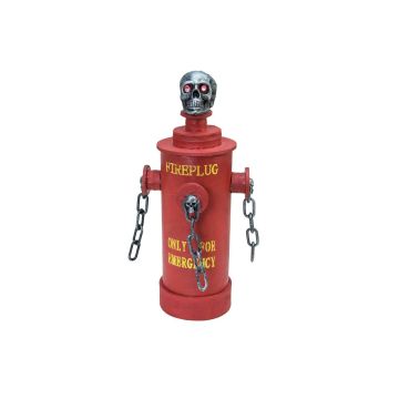 Halloween decoration: SPRINKY fire hydrant with skull, eerie laughter, motion function, LEDs, 28 cm