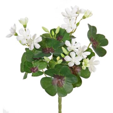 Artificial Clover KARTIKA, with flowers, on spike, white, 8"/20cm Artificial Clover KARTIKA, with flowers, on spike, white, 8"/20cm