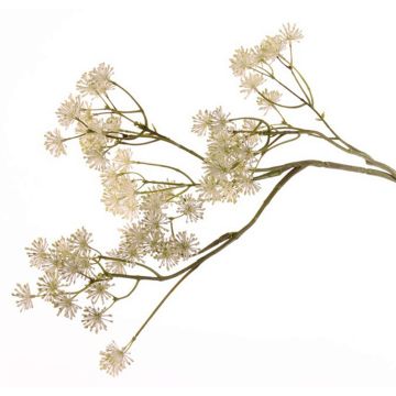 Fake Aralia spray YARED, with flowers, cream-green, 33"/85cm, Ø1"/2.5cm Fake Aralia spray YARED, with flowers, cream-green, 33"/85cm, Ø1"/2.5cm