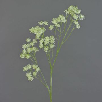 Fake Aralia spray YARED, with flowers, cream, 33"/85cm