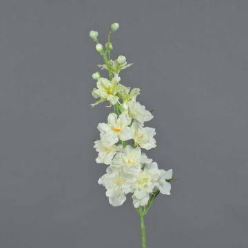 Fake delphinium RASMINE, white-yellow, 24"/60cm, Ø2"-2.8"/5-7cm