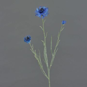 Artificial cornflower KELSIE, blue, 28"/70cm, Ø1.6"/4cm