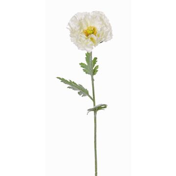 Artificial poppy spray BAHIRA, cream, 30"/75cm, Ø5.1"/13cm