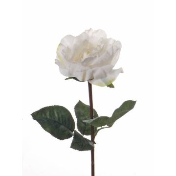 Fake rose JESSY, cream, 14"/35cm, Ø4.3"/11cm