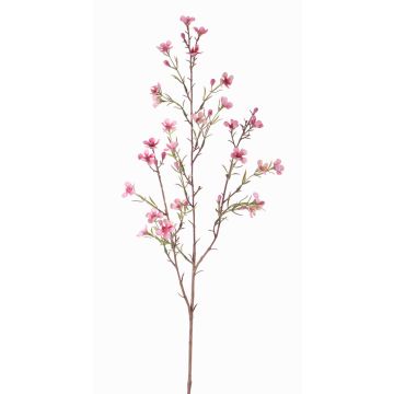 Fake waxflower spray NIANG, pink-fuchsia, 31"/80cm, Ø0.6"-1"/1.5-2.5cm